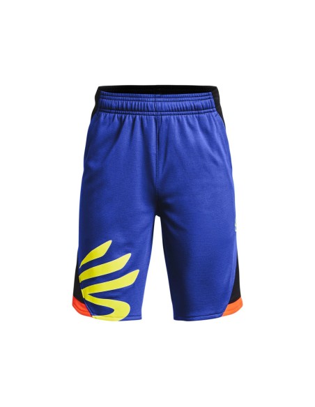 Calções de Desporto Infantis Under Armour Curry Splash Basquetebol Azul | Tienda24 Tienda24.eu