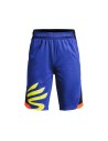 Calções de Desporto Infantis Under Armour Curry Splash Basquetebol Azul | Tienda24 Tienda24.eu