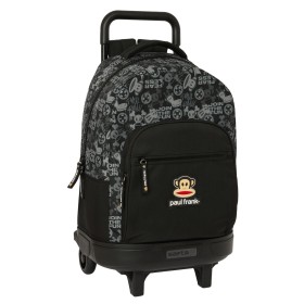 Mochila Escolar com Rodas Paul Frank Join the fun Preto 33 X 45 X 22 cm de Paul Frank, Mochilas infantis - Ref: S4309820, Pre...