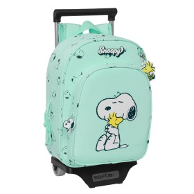 Mochila Escolar com Rodas Snoopy Groovy Verde 26 x 34 x 11 cm de Snoopy, Mochilas infantis - Ref: S4309835, Preço: 21,80 €, D...