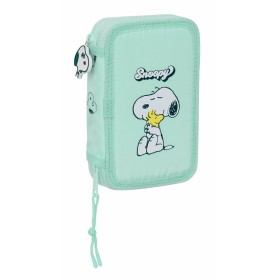 Plumier Doble Snoopy Groovy Aguamarina 12.5 x 19.5 x 4 cm 28 piezas de Snoopy, Estuches - Ref: S4309852, Precio: 10,18 €, Des...