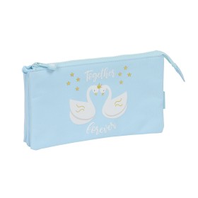 Trousse Fourre-Tout Triple Glow Lab Cisnes Bleu clair 22 x 12 x 3 cm de Glow Lab, Trousses - Réf : S4309897, Prix : 6,46 €, R...