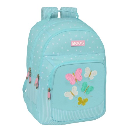 Schulrucksack Moos Butterflies Blau 32 x 42 x 15 cm von Moos, Kinderrucksäcke - Ref: S4309918, Preis: 22,86 €, Rabatt: %