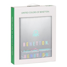 Stationery Set Benetton Silver Silver A4 3 Pieces by Benetton, School Supply Sets - Ref: S4309933, Price: 10,77 €, Discount: %