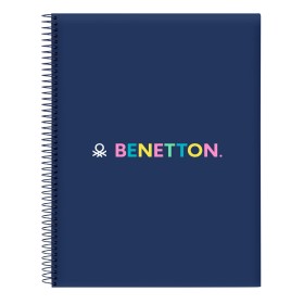 Carnet Benetton Cool Blue marine A4 120 Volets de Benetton, Cahiers - Réf : S4309951, Prix : 6,62 €, Remise : %