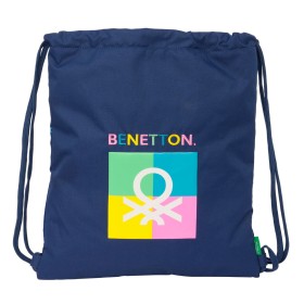 Rucksacktasche mit Bändern Benetton Cool Marineblau 35 x 40 x 1 cm von Benetton, Schulranzen - Ref: S4309954, Preis: 6,73 €, ...