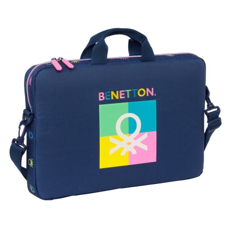 Maletín para Portátil Benetton Cool Azul marino 40 x 27 x 4 cm de Benetton, Bolsas y fundas para portátiles y netbooks - Ref:...