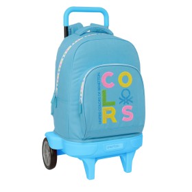 School Rucksack with Wheels Benetton Spring Sky blue 33 X 45 X 22 cm by Benetton, Children's Backpacks - Ref: S4309990, Price...