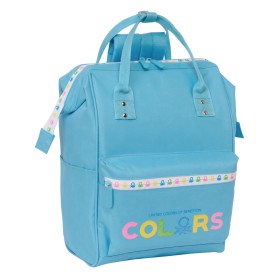 Laptop Backpack Benetton Spring Sky blue 27 x 40 x 19 cm by Benetton, Bags and covers for laptops and netbooks - Ref: S431000...