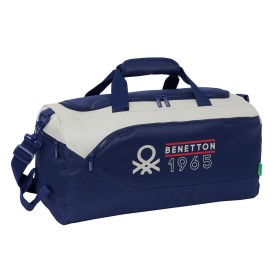 Saco de Desporto Benetton Varsity Cinzento Azul Marinho 50 x 25 x 25 cm de Benetton, Sacos de desporto Infantis - Ref: S43100...