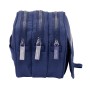 Portatodo Triple Benetton Varsity Gris Azul marino 21,5 x 10 x 8 cm de Benetton, Estuches - Ref: S4310032, Precio: 8,99 €, De...