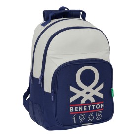 Mochila Escolar Benetton Varsity Cinzento Azul Marinho 32 x 42 x 15 cm de Benetton, Mochilas infantis - Ref: S4310034, Preço:...