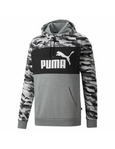 Felpa con Cappuccio Uomo Puma ESS Camo Nero Grigio Bianco Mimetico da Puma, Uomo - Ref: S6465937, Precio: 50,14 €, Descuento: %