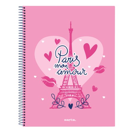 Agenda Safta Paris Rosa Blu Marino A4 120 Fogli | Tienda24 - Global Online Shop Tienda24.eu