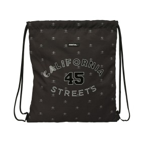 Rucksacktasche mit Bändern Safta California Schwarz 35 x 40 x 1 cm von Safta, Schulranzen - Ref: S4310110, Preis: 7,31 €, Rab...