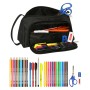 Estuche Escolar con Accesorios Safta California Negro 20 x 11 x 8.5 cm (32 Piezas) de Safta, Estuches - Ref: S4310117, Precio...