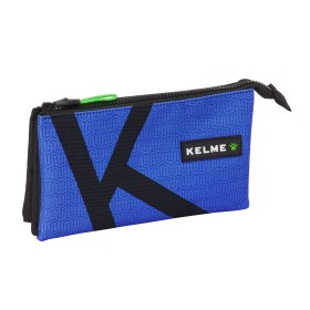 Trousse Fourre-Tout Triple Kelme Royal Bleu Noir 22 x 12 x 3 cm de Kelme, Trousses - Réf : S4310220, Prix : 6,68 €, Remise : %