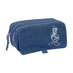 Trousse Fourre-Tout Triple Donald Bleu 21,5 x 10 x 8 cm de Donald, Trousses - Réf : S4310254, Prix : 14,87 €, Remise : %