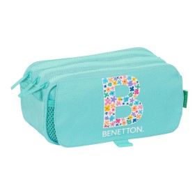 Trousse Fourre-Tout Triple Benetton Letter Vert 21,5 x 10 x 8 cm de Benetton, Trousses - Réf : S4310256, Prix : 8,99 €, Remis...