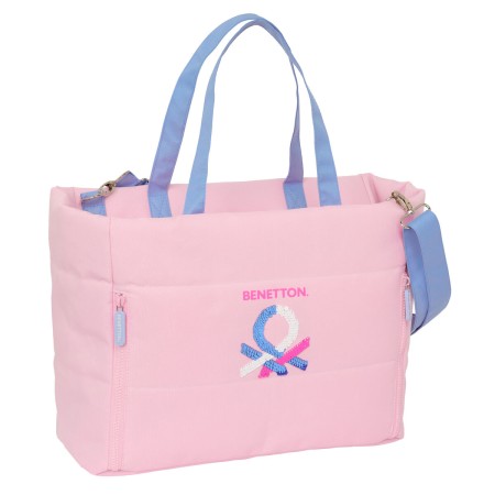 Bolsa Benetton Pink Cor de Rosa 40 x 31 x 17 cm de Benetton, Sacos para menina - Ref: S4310267, Preço: 20,11 €, Desconto: %