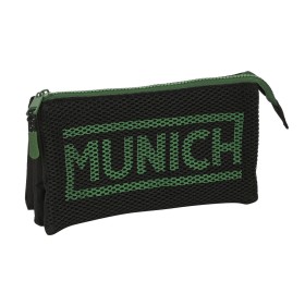 Trousse Fourre-Tout Triple Munich Caviar Noir 22 x 12 x 3 cm de Munich, Trousses - Réf : S4310283, Prix : 11,62 €, Remise : %