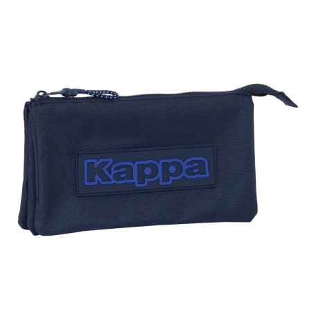 Trousse Fourre-Tout Triple Kappa Blue night Blue marine 22 x 12 x 3 cm de Kappa, Trousses - Réf : S4310296, Prix : 7,95 €, Re...