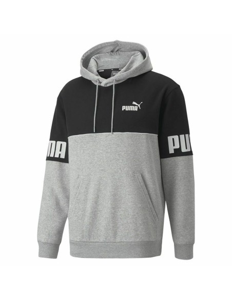 Polar com Capuz Homem Puma Power Colorblock Cinzento | Tienda24 Tienda24.eu