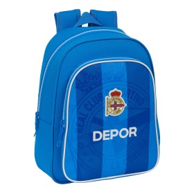 Mochila Escolar R. C. Deportivo de La Coruña Azul 27 x 33 x 10 cm de R. C. Deportivo de La Coruña, Mochilas infantis - Ref: S...