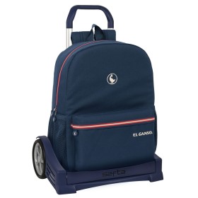 School Rucksack with Wheels Kappa Dark navy Grey Navy Blue 33 X 45 X 22 cm | Tienda24 - Global Online Shop Tienda24.eu