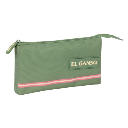 Trousse Fourre-Tout Triple El Ganso Vert 22 x 12 x 3 cm | Tienda24 - Global Online Shop Tienda24.eu