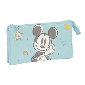 Portatodo Triple Mickey Mouse Clubhouse Baby Azul claro 22 x 12 x 3 cm de Mickey Mouse Clubhouse, Estuches - Ref: S4310465, P...