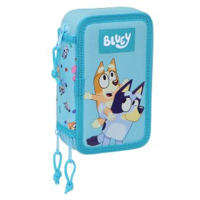 Triple Pencil Case Bluey Sky blue 12,5 x 19,5 x 5,5 cm 36 Pieces by Bluey, Pencil cases - Ref: S4310503, Price: 24,60 €, Disc...