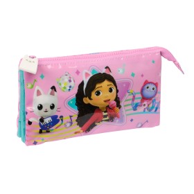 Triple Carry-all Gabby's Dollhouse Party Pink 22 x 12 x 3 cm by Gabby's Dollhouse, Pencil cases - Ref: S4310519, Price: 11,62...