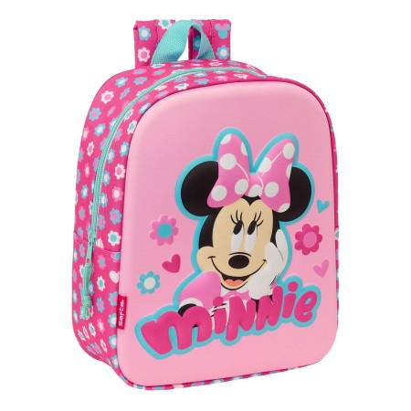 3D Child bag Minnie Mouse Pink 22 x 27 x 10 cm by Minnie Mouse, Children's Backpacks - Ref: S4310528, Price: 8,97 €, Discount: %