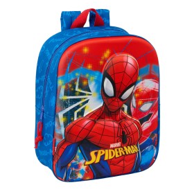 Zaino Scuola Spider-Man Rosso Blu Marino 22 x 27 x 10 cm 3D di Spider-Man, Zainetti per bambini - Rif: S4310540, Prezzo: 8,97...