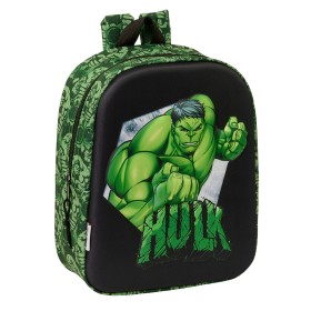 School Bag Hulk Black Green 22 x 27 x 10 cm 3D by Hulk, Children's Backpacks - Ref: S4310550, Price: 8,97 €, Discount: %