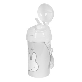 Bottle with Lid and Straw Miffy Niebla Grey PVC 500 ml by Miffy, Water bottles - Ref: S4310582, Price: 7,76 €, Discount: %