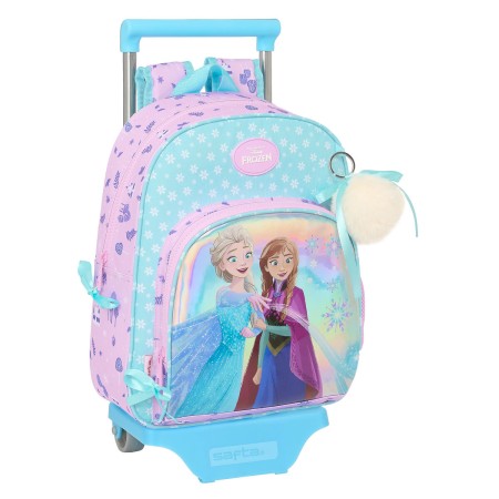 Mochila Escolar com Rodas Frozen Cool days Violeta Azul celeste 28 x 34 x 10 cm de Frozen, Mochilas infantis - Ref: S4310608,...