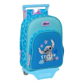 School Rucksack with Wheels Lilo & Stitch Hawaii Blue 26 x 34 x 11 cm by Lilo & Stitch, Children's Backpacks - Ref: S4310653,...