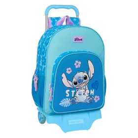 School Rucksack with Wheels Lilo & Stitch Hawaii Blue 33 x 42 x 14 cm by Lilo & Stitch, Children's Backpacks - Ref: S4310656,...