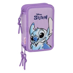 Pochette à crayons triple Lilo & Stitch Sweet Bleu Lila 12,5 x 19,5 x 5,5 cm 36 Pièces de Lilo & Stitch, Trousses - Réf : S43...