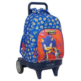 Mochila Escolar com Rodas Sonic Prime Azul 33 x 45 x 22 cm de Sonic, Mochilas infantis - Ref: S4310690, Preço: 60,57 €, Desco...