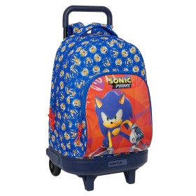 School Rucksack with Wheels Sonic Prime Blue 33 x 45 x 22 cm by Sonic, Children's Backpacks - Ref: S4310696, Price: 61,86 €, ...