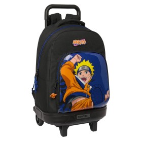 School Rucksack with Wheels Naruto Ninja Blue Black 33 x 45 x 22 cm by Naruto, Children's Backpacks - Ref: S4310704, Price: 5...