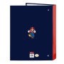 Ring binder Super Mario World Navy Blue A4 26.5 x 33 x 4 cm | Tienda24 - Global Online Shop Tienda24.eu