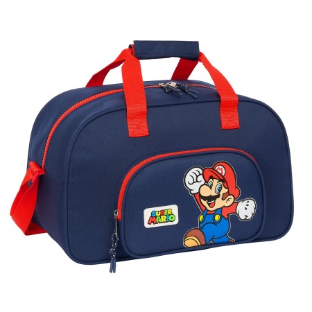 Sports bag Super Mario World Navy Blue 40 x 24 x 23 cm by Super Mario, Kids' Sports Bags - Ref: S4310719, Price: 29,12 €, Dis...