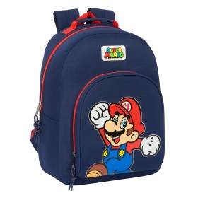 Cartable Super Mario World Blue marine 32 x 42 x 15 cm de Super Mario, Sacs à dos enfant - Réf : S4310720, Prix : 31,79 €, Re...