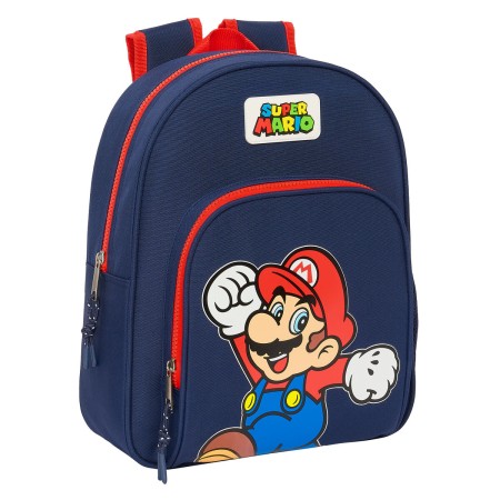 Cartable Super Mario World Blue marine 28 x 34 x 10 cm de Super Mario, Sacs à dos enfant - Réf : S4310724, Prix : 27,76 €, Re...