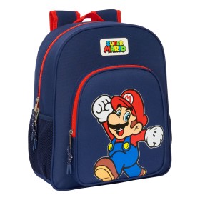 Cartable Super Mario World Blue marine 32 x 38 x 12 cm de Super Mario, Sacs à dos enfant - Réf : S4310725, Prix : 34,96 €, Re...