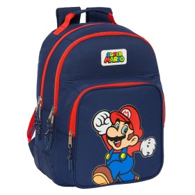 Cartable Super Mario World Blue marine 32 x 42 x 15 cm de Super Mario, Sacs à dos enfant - Réf : S4310730, Prix : 47,72 €, Re...